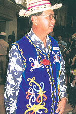 malaysia borneo festival - A vest decorated with colourful beads