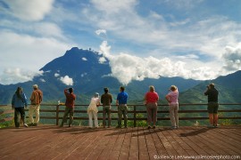 Watching Mt Kinabalu