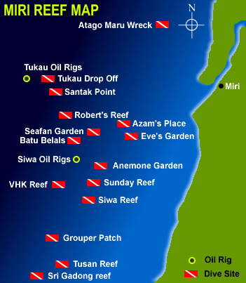 Miri Divesite Map