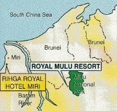 Map of Mulu,  Mulu Caves World Heritage Tours, Mulu, Sarawak, Malaysia Borneo